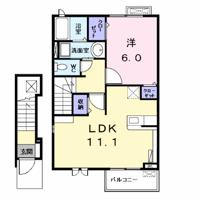 カーサ・プリーマ　Ⅱ 201【管理NO：1-016490502-02010】 ★家具家電は申し込み後に搬入します★ ★2026年11月下旬入居可能★の物件画像