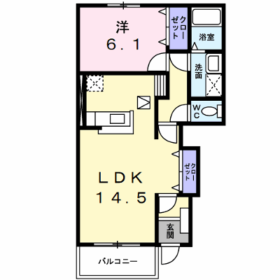 フレスクーラＥ 101【管理NO：1-014050405-01010】 ★家具家電は申し込み後に搬入します★ ★2026年12月中旬入居可能★の物件画像