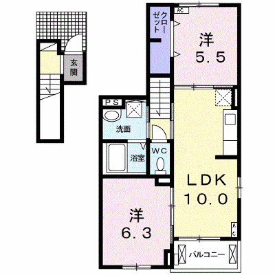 メゾン・リベルテＡ 201【管理NO：1-023669801-02010】 ★家具家電は申し込み後に搬入します★ ★2026年12月中旬入居可能★の物件画像