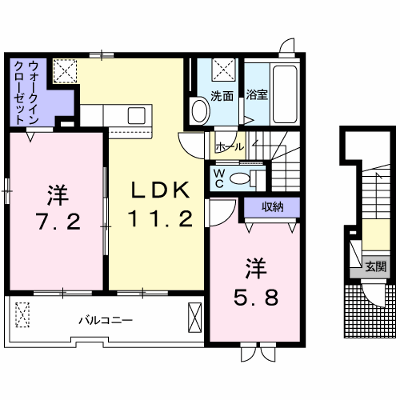 桜井ガーデンベル 201【管理NO：1-023973101-02010】 ★家具家電は申し込み後に搬入します★ ★2026年12月中旬入居可能★の物件画像