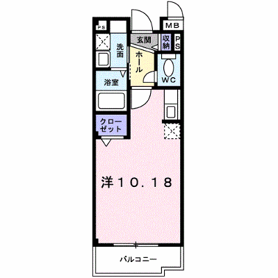 ハイ・メゾン　Ⅰ 307【管理NO：1-016061301-03070】 ★家具家電は申し込み後に搬入します★ ★2026年10月下旬入居可能★の物件画像