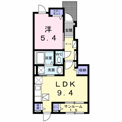 セレノアント 104【管理NO：1-028067301-01040】 ★家具家電は申し込み後に搬入します★ ★2026年12月中旬入居可能★の物件画像