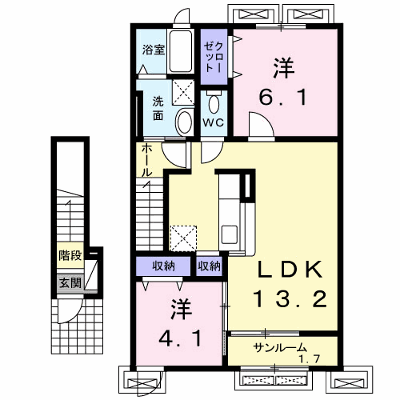 フルール・ブランシュⅡ 203【管理NO：1-018913602-02030】 ★家具家電は申し込み後に搬入します★ ★2026年11月下旬入居可能★の物件画像