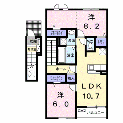 プリムヴェール　ヒルズ　Ⅲ 203【管理NO：1-028679901-02030】 ★家具家電は申し込み後に搬入します★ ★2027年03月上旬入居可能★の物件画像