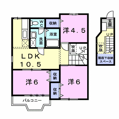 ソレイユ・ルヴァンⅡ 204【管理NO：1-010299402-02040】 ★家具家電は申し込み後に搬入します★ ★2026年11月上旬入居可能★の物件画像
