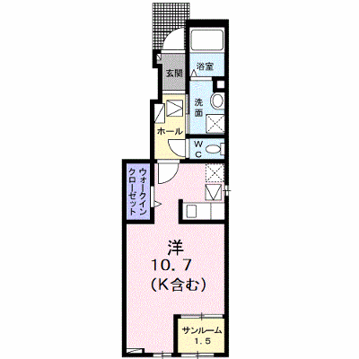 エスポワール 101【管理NO：1-026684201-01010】 ★家具家電は申し込み後に搬入します★の物件画像