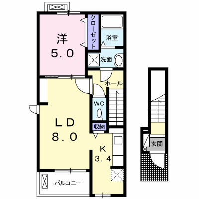 フラットｍ’ｓ－２ 201【管理NO：1-019857501-02010】 ★家具家電は申し込み後に搬入します★ ★2026年11月上旬入居可能★の物件画像
