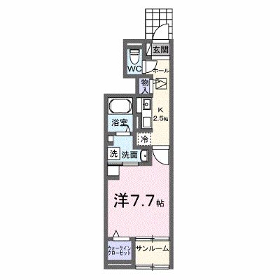 メゾン・ド・リーヴ　弥永 105【管理NO：1-028610201-01050】 ★家具家電は申し込み後に搬入します★ ★2027年02月下旬入居可能★の物件画像