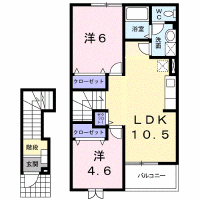 メゾン・ド・ソレイユ 203【管理NO：1-012550901-02030】 ★家具家電は申し込み後に搬入します★ ★2026年11月中旬入居可能★の物件画像