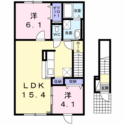 ラルジュ　カーサⅡ 201【管理NO：1-019077302-02010】 ★家具家電は申し込み後に搬入します★ ★2026年12月上旬入居可能★の物件画像