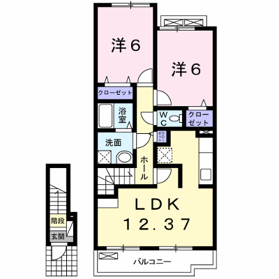 プロムナード高田Ｂ 205【管理NO：1-015729701-02040】 ★家具家電は申し込み後に搬入します★ ★2026年11月中旬入居可能★の物件画像
