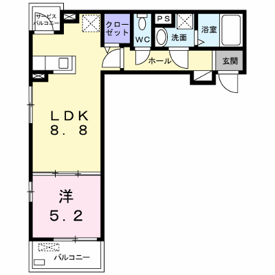 ラピス　ブラオ 202【管理NO：1-024828201-02020】 ★家具家電は申し込み後に搬入します★ ★2026年11月上旬入居可能★の物件画像