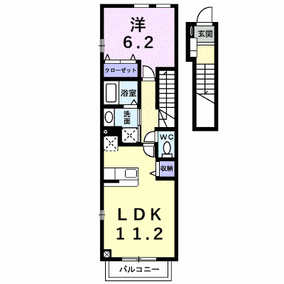 カーサ・ヴィオラ 203【管理NO：1-014045101-02030】 ★家具家電は申し込み後に搬入します★ ★2026年12月上旬入居可能★の物件画像