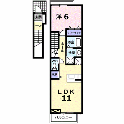 カモミール・西大寺Ａ 202【管理NO：1-014089101-02020】 ★家具家電は申し込み後に搬入します★ ★2026年12月中旬入居可能★の物件画像