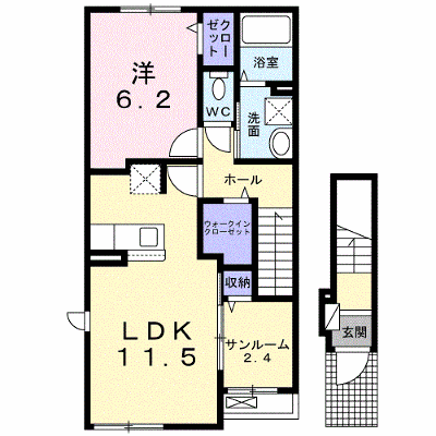 ジャガイ 201【管理NO：1-026807401-02010】 ★家具家電は申し込み後に搬入します★ ★2026年11月中旬入居可能★の物件画像