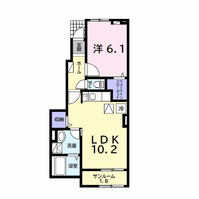 キャンディハウスⅠ 104【管理NO：1-026520701-01040】 ★家具家電は申し込み後に搬入します★の物件画像