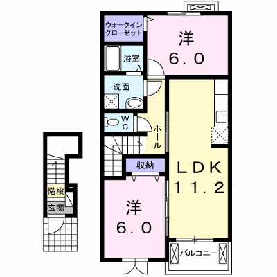 プリムラ 203【管理NO：1-018959301-02030】 ★家具家電は申し込み後に搬入します★ ★2026年12月中旬入居可能★の物件画像