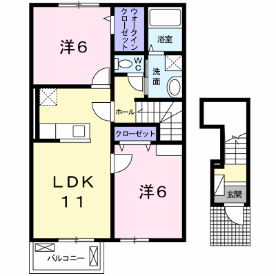 カーサ・ルーリオⅠ 201【管理NO：1-016478601-02010】 ★家具家電は申し込み後に搬入します★ ★2026年12月中旬入居可能★の物件画像