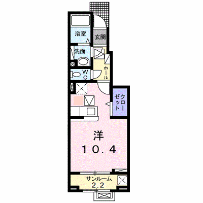 ステイズ　ワン 104【管理NO：1-025104701-01040】 ★家具家電は申し込み後に搬入します★ ★2026年12月上旬入居可能★の物件画像