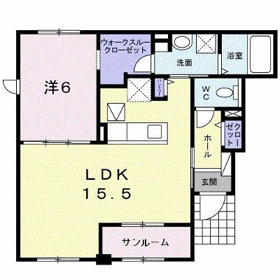 ネグリルⅡ 101【管理NO：1-024606802-01010】 ★家具家電は申し込み後に搬入します★ ★2026年12月中旬入居可能★の物件画像
