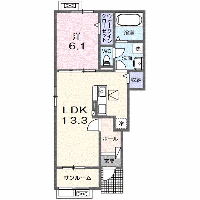ビートルハウス野田山Ⅱ 101【管理NO：1-026794802-01010】 ★家具家電は申し込み後に搬入します★ ★2026年11月上旬入居可能★の物件画像