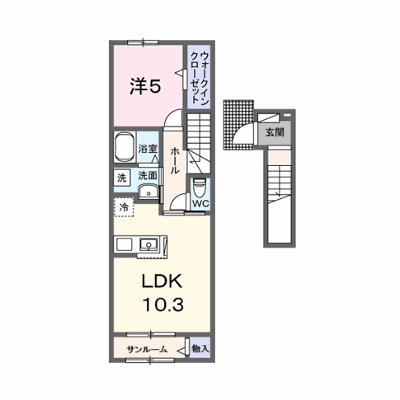 アルカンシェル　北花山 203【管理NO：1-028840101-02030】 ★家具家電は申し込み後に搬入します★ ★2027年03月下旬入居可能★の物件画像