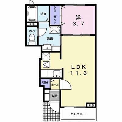アウローラ玉手Ⅱ　Ａ 103【管理NO：1-017113801-01030】 ★家具家電は申し込み後に搬入します★ ★2026年12月上旬入居可能★の物件画像