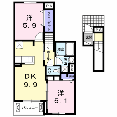 アンサナ 205【管理NO：1-023871701-02040】 ★家具家電は申し込み後に搬入します★ ★2026年12月上旬入居可能★の物件画像