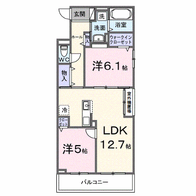 エアリーヒル 201【管理NO：1-028666101-02010】 ★家具家電は申し込み後に搬入します★ ★2027年02月下旬入居可能★の物件画像
