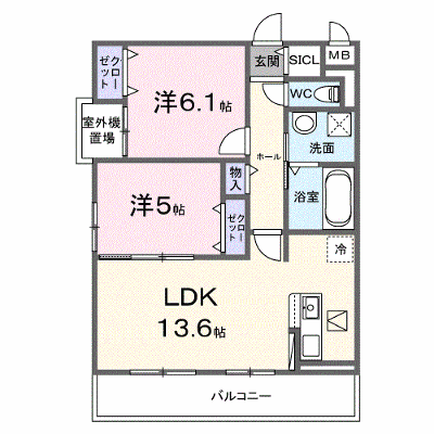 エアリーヒル 104【管理NO：1-028666101-01040】 ★家具家電は申し込み後に搬入します★ ★2027年02月下旬入居可能★の物件画像