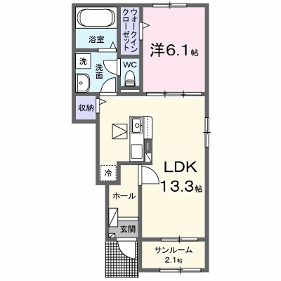 ユーセラーノＢ 106【管理NO：1-027726502-01030】 ★家具家電は申し込み後に搬入します★ ★2026年11月中旬入居可能★の物件画像