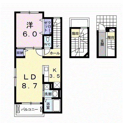サウスウィンドⅡ 304【管理NO：1-024326802-03040】 ★家具家電は申し込み後に搬入します★ ★2026年12月上旬入居可能★の物件画像