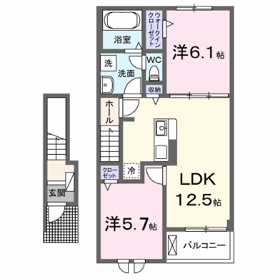 ヒカルサ船橋小室ノース 203【管理NO：1-028776401-02030】 ★家具家電は申し込み後に搬入します★ ★2027年02月上旬入居可能★の物件画像
