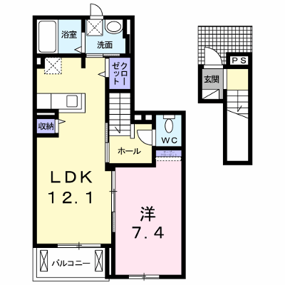 メゾン　ド　カルムⅢ 202【管理NO：1-021963201-02020】 ★家具家電は申し込み後に搬入します★ ★2026年11月上旬入居可能★の物件画像