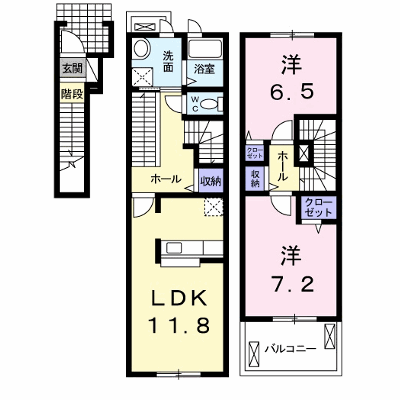 イデアル　ピエス 202【管理NO：1-017426701-02020】 ★家具家電は申し込み後に搬入します★ ★2026年12月中旬入居可能★の物件画像