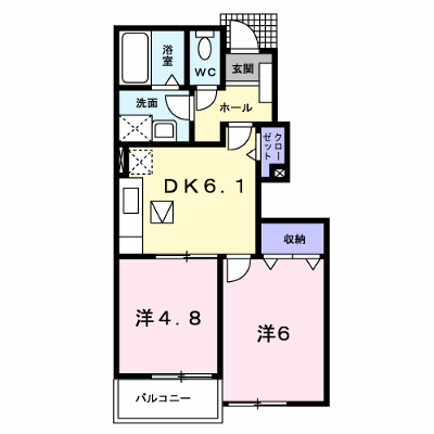 クレディ　パーク　Ｂ 103【管理NO：1-014302202-01030】 ★家具家電は申し込み後に搬入します★ ★2026年12月中旬入居可能★の物件画像