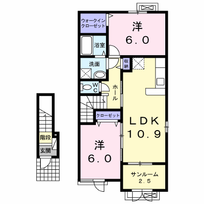 エセックス　レジーナ　Ⅱ 202【管理NO：1-021358602-02020】 ★家具家電は申し込み後に搬入します★ ★2026年12月中旬入居可能★の物件画像
