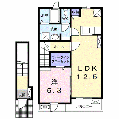 サンフラワーＢ 203【管理NO：1-027609902-02030】 ★家具家電は申し込み後に搬入します★ ★2026年11月上旬入居可能★の物件画像