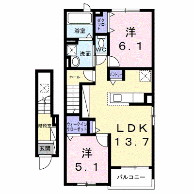 コテ　デュ　パルクⅠ 205【管理NO：1-028303301-02040】 ★家具家電は申し込み後に搬入します★ ★2027年02月上旬入居可能★の物件画像