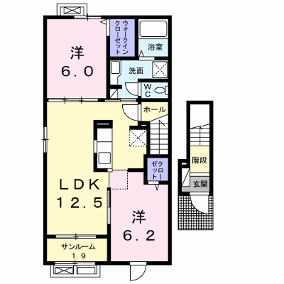 プランタン　瓜生　Ａ 201【管理NO：1-021450701-02010】 ★家具家電は申し込み後に搬入します★ ★2026年12月下旬入居可能★の物件画像