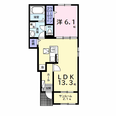 ガーデニア請西 105【管理NO：1-027599801-01050】 ★家具家電は申し込み後に搬入します★ ★2026年12月中旬入居可能★の物件画像