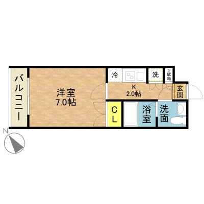さくらす中洲川端1【オートロック・独立洗面所】の物件画像