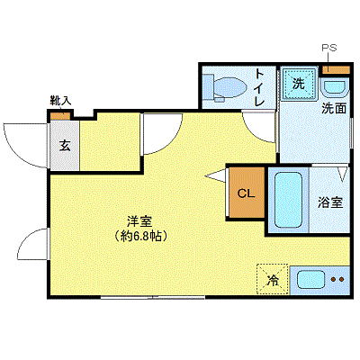 グッドステイ亀有SOUTHウィング■『A棟・独立洗面・浴室乾燥付』【ベーシック】の間取り図