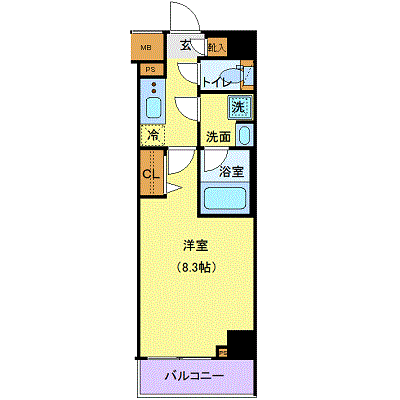 グッドステイ京浜東北線東十条NORTH■『25平米・独立洗面・浴室乾燥付』【ハイクラス】の間取り図