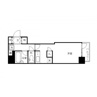 OneLife錦糸町SOUTH＜TYPE２＞【▼ワンルームタイプ（25平米）▼東京都立墨東病院まで徒歩圏内！】の間取り図
