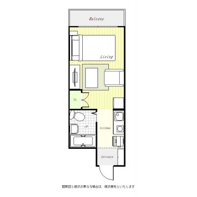 ユニオンマンスリー西八王子駅前１　303　1R・セミダブル・くつろぎstyle☆■ソファ＆ローテーブル付きの快適なお部屋♪の間取り図