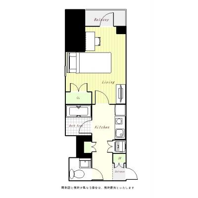 ユニオンマンスリー八王子４　603　1K・シングル☆バス・トイレ別/25㎡以上/バス通り沿いの物件の間取り図