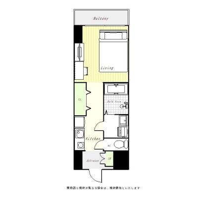 ユニオンマンスリー京急八丁畷１　203　1R・ダブル☆オートロック＆モニター付きインターフォン完備♪バストイレ別・独立洗面台・浴室乾燥機付きの間取り図