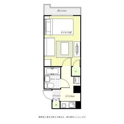 ユニオンマンスリー川崎４　204　1K・セミダブル・くつろぎstyleの間取り図