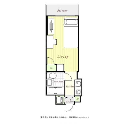 ●2026年3月3日から入居可●ユニオンマンスリー元住吉２　302　1R・シングル☆人気のデスク＆チェア付き♪■東急東横線で渋谷や横浜まで乗換なしでアクセス可能の間取り図